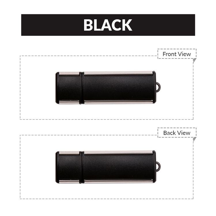 USB Flash Drive with Aluminum Side Trim 12