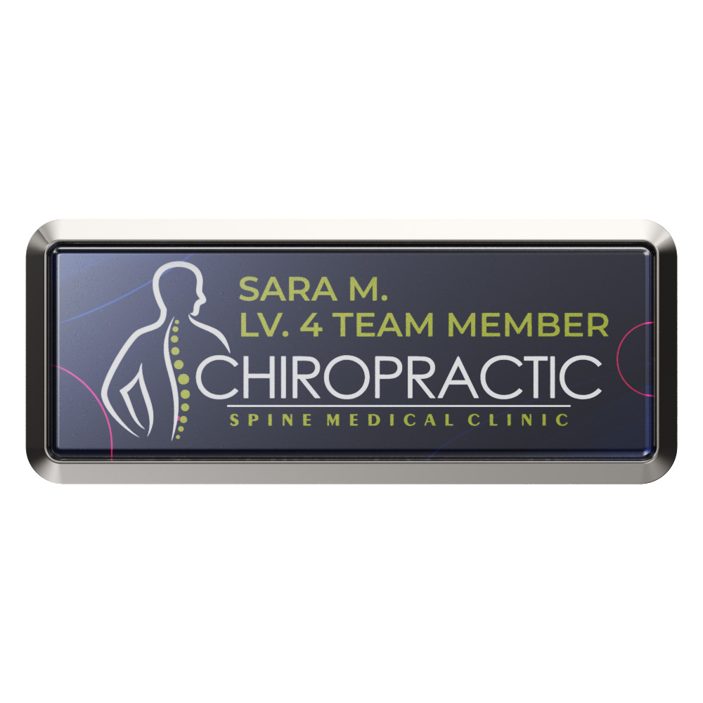 Express Vibraprint® 3" x 1" Rectangle Name Badge Holder 5