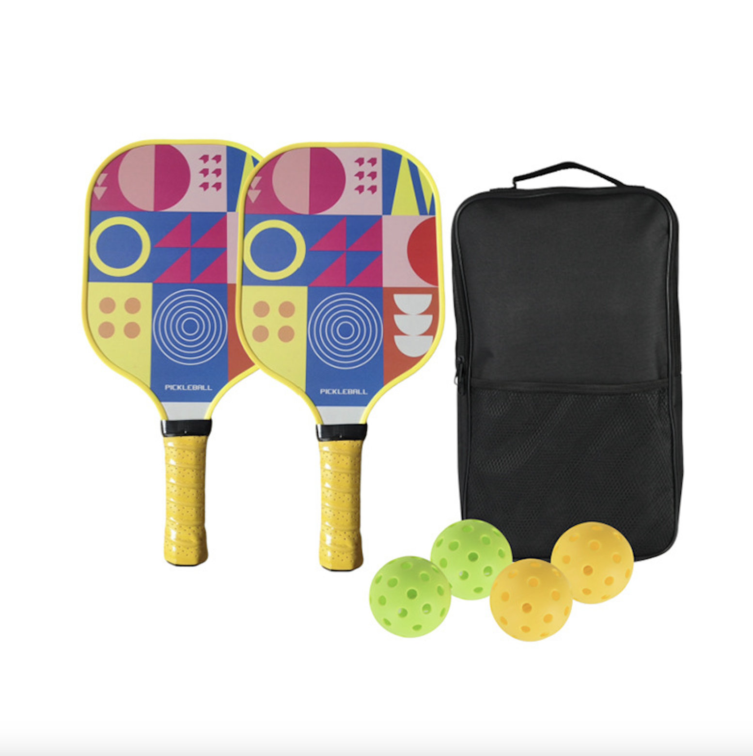 Pickleball Racket Set / 2 Wooden beat 2 balls and 1 bag 9