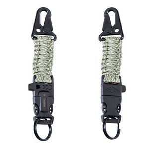 Versatile Rope Key Chain With Whistle And Flint 13