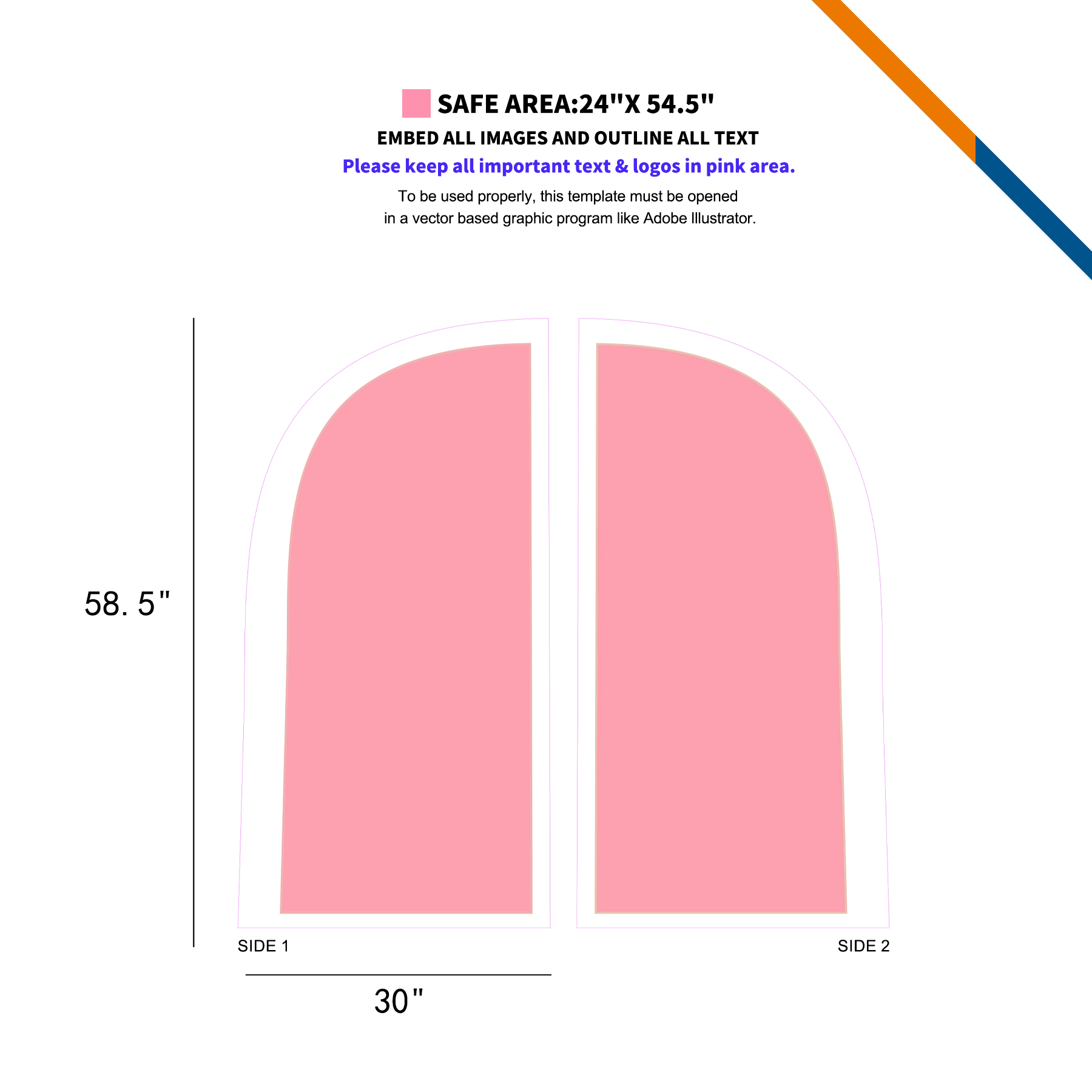 7' Busli Double-Sided Straight Flag 5