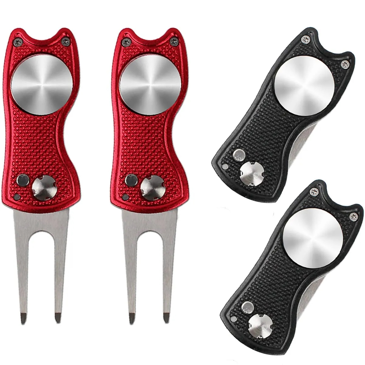 Epoxy Full Color Foldable Golf Divot Tool With Mark 1