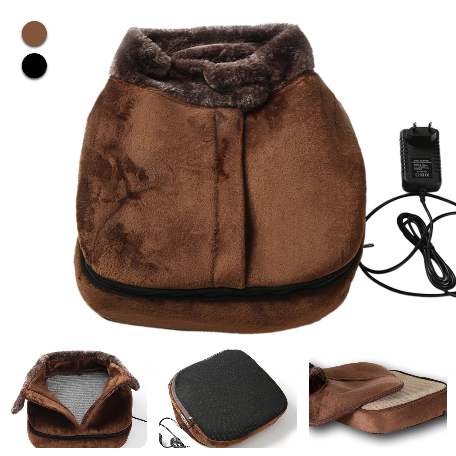 Electric Heated Foot Warmer Vibration Massager 2