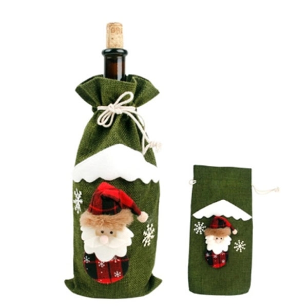 Christmas Snowman Santa Wine Bottle Cover Bag 5