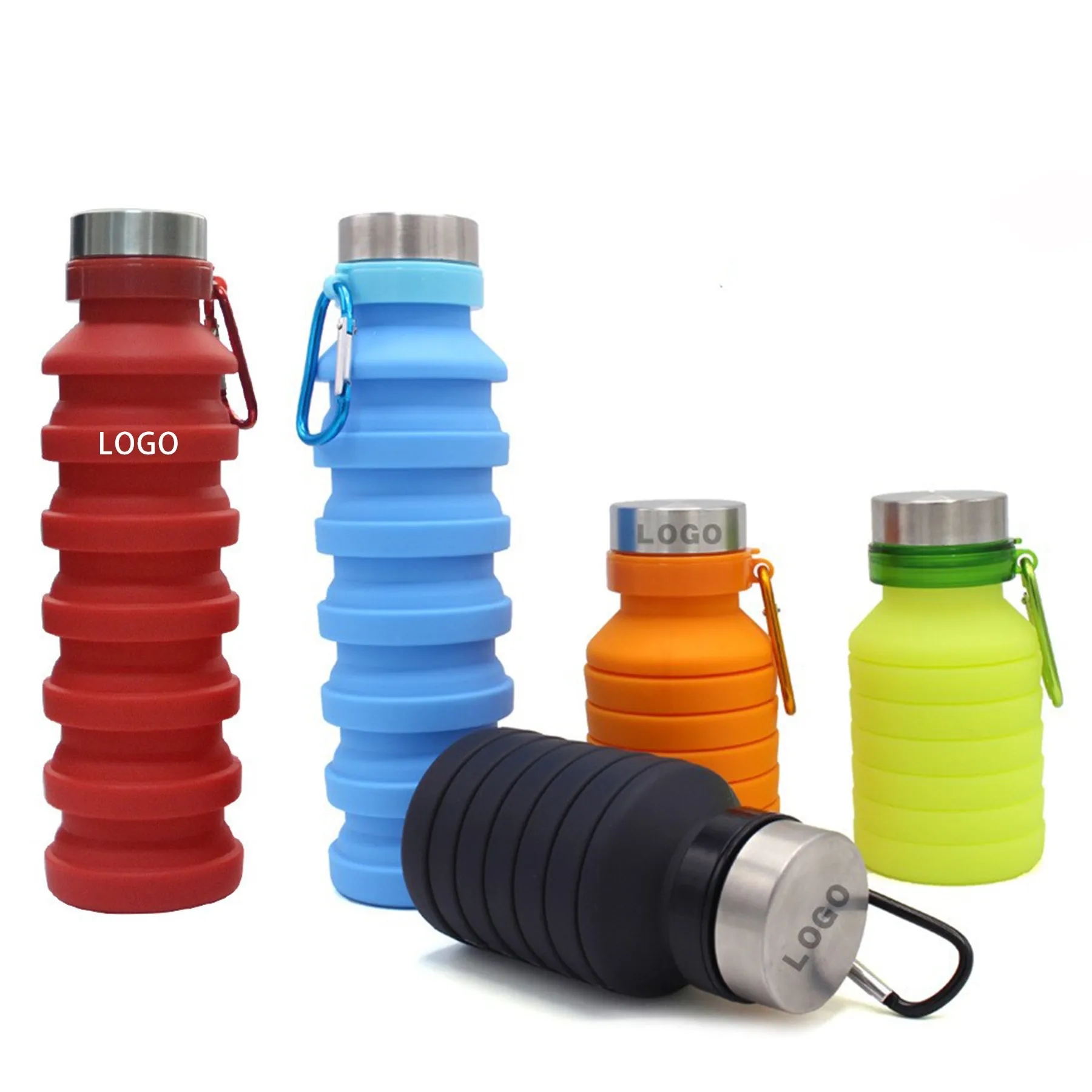 18 Oz Foldable Silicone Water Bottle 1