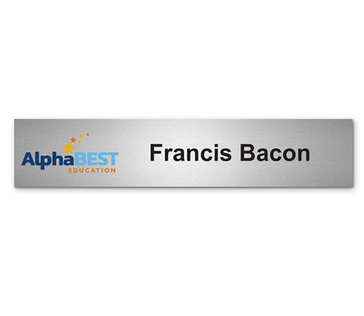 The Olympic UV Printed and engraved name plate on 2-ply plastic 2"x10" 3