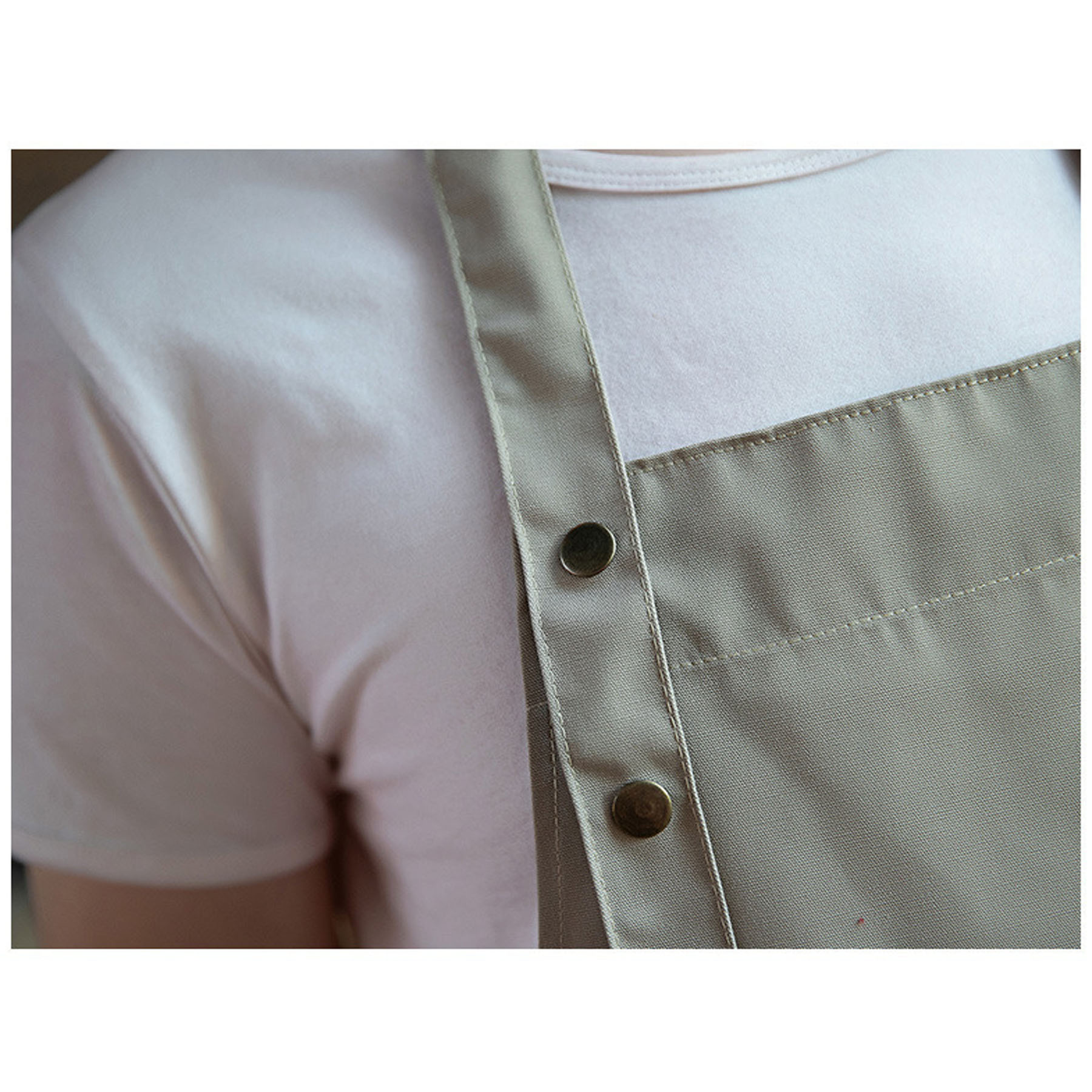 Canvas Kitchen Apron with Detachable Strap and Pockets, 12 oz 1