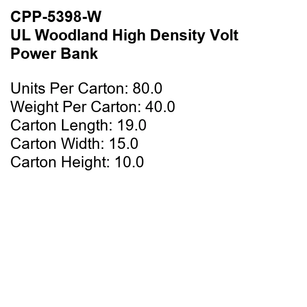 UL WOODLAND HIGH DENSITY VOLT POWER BANK 8