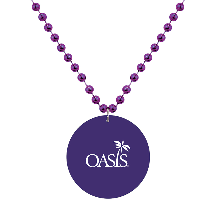 Medallion Bead Necklace w/ Medallion 8