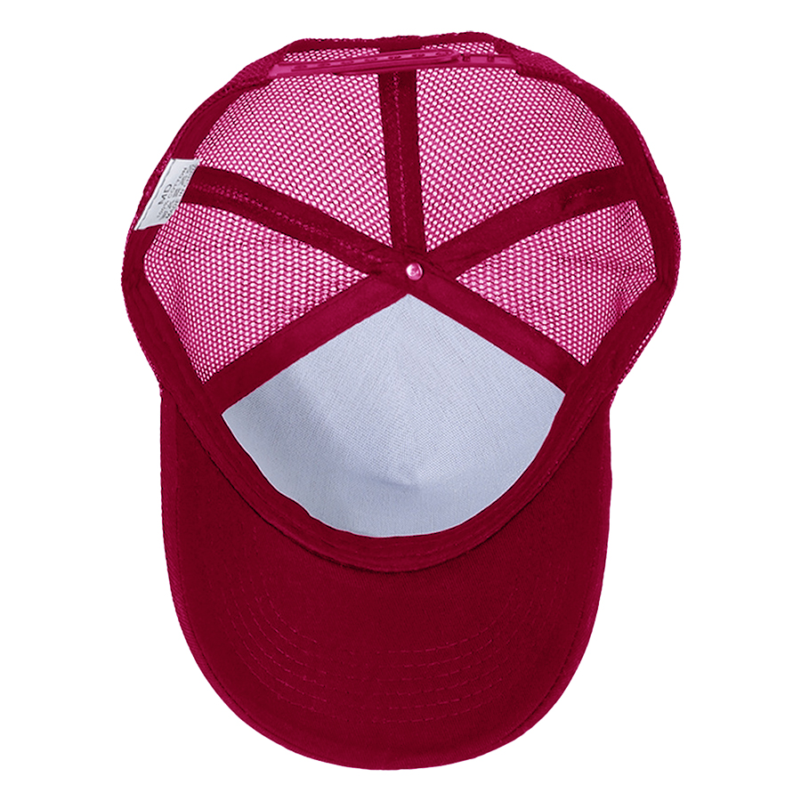 Stock Solid Color Cotton 5-Panel Trucker Cap 22