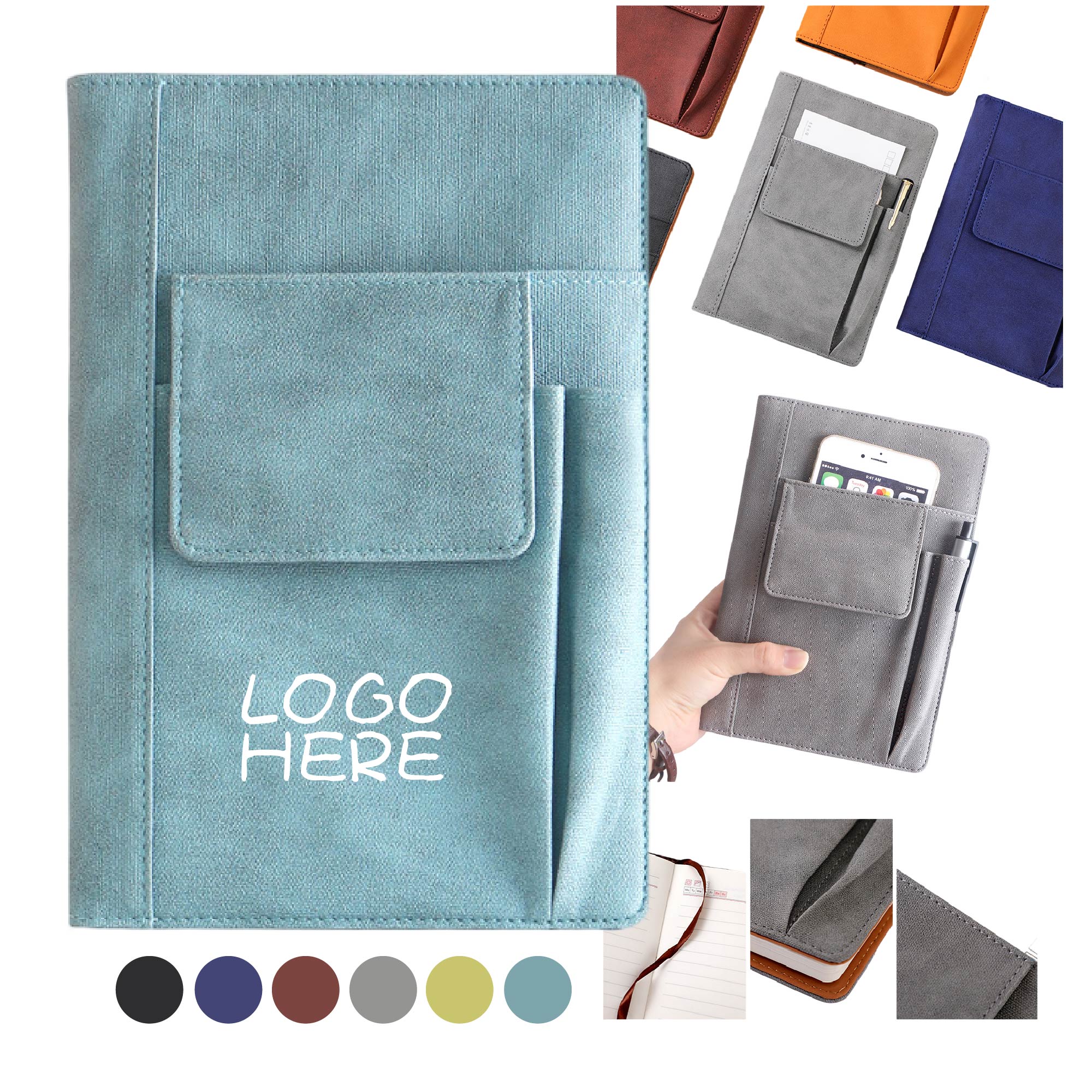 A5 Notebook w/Phone Pocket 2