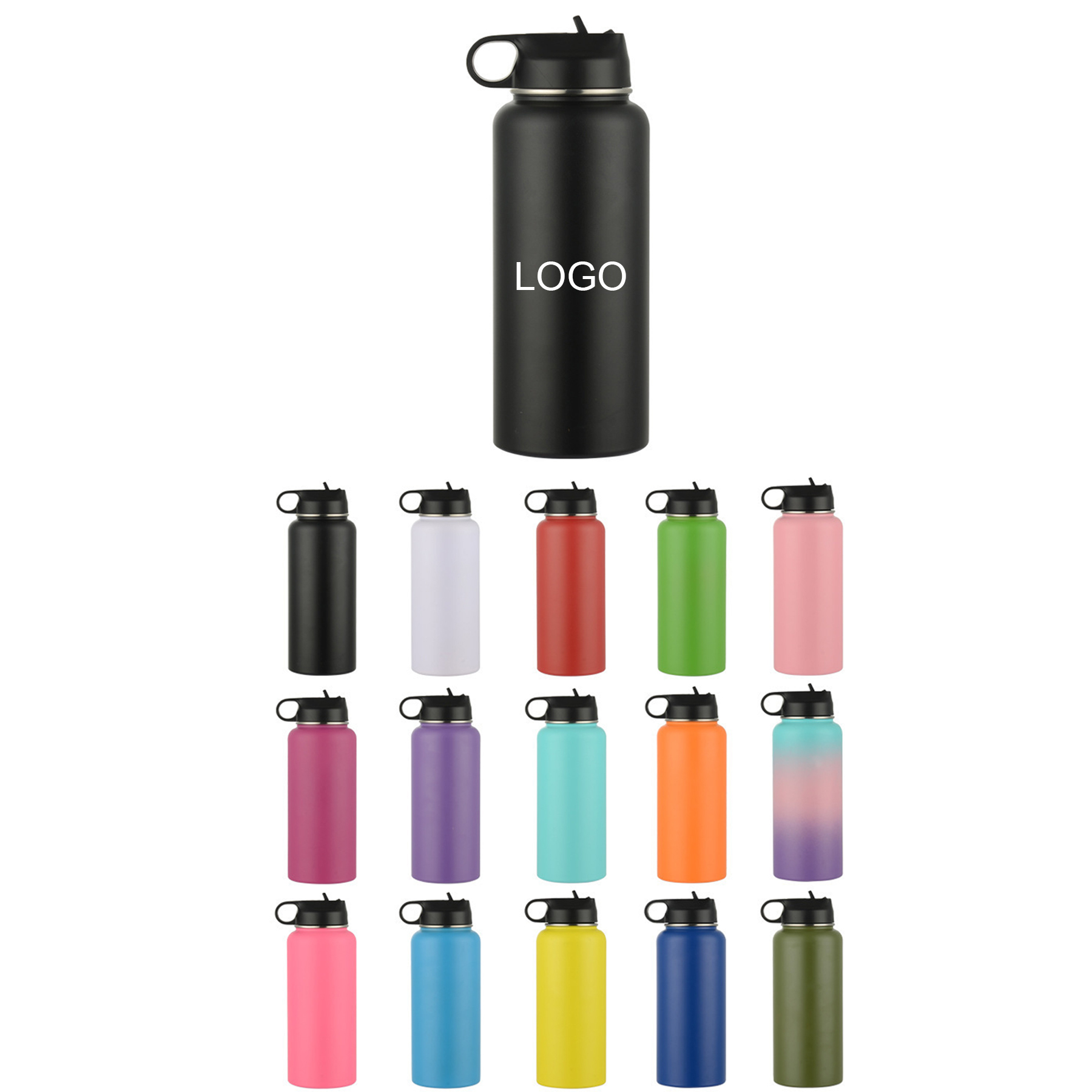 32oz Stainless Steel Water Bottle, custom water bottle with logo imprint 1