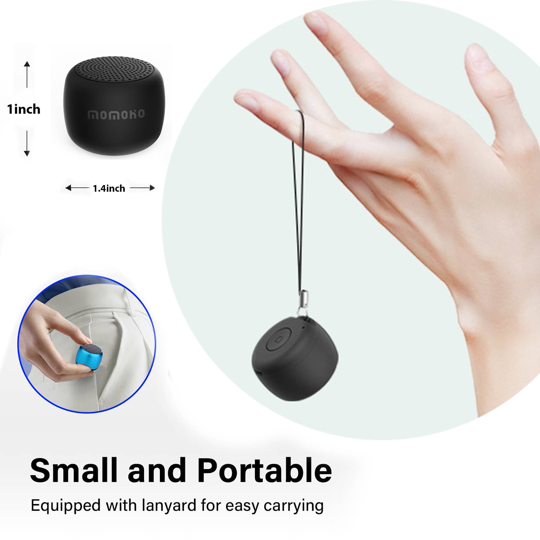 Portable Bluetooth Speakers Wireless with Loud Stereo Sound 6