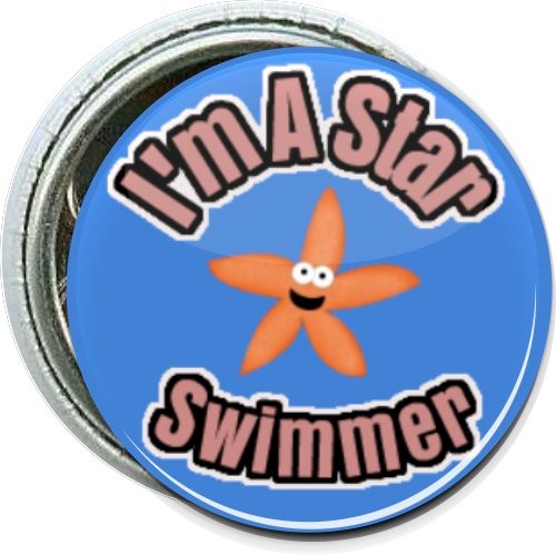I'm a star swimmer, Kids Button 1