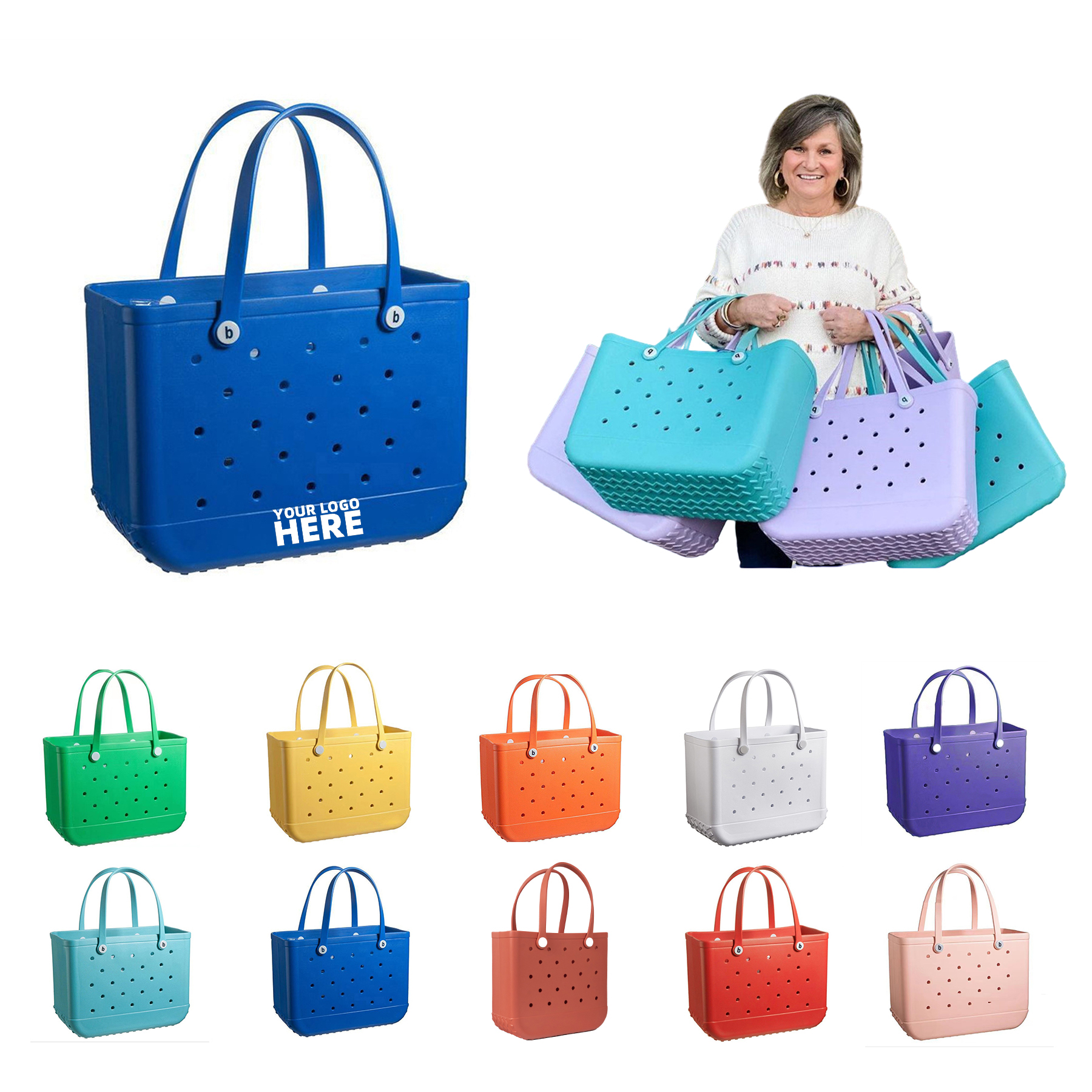 Rubber Waterproof Beach Tote Bag 1