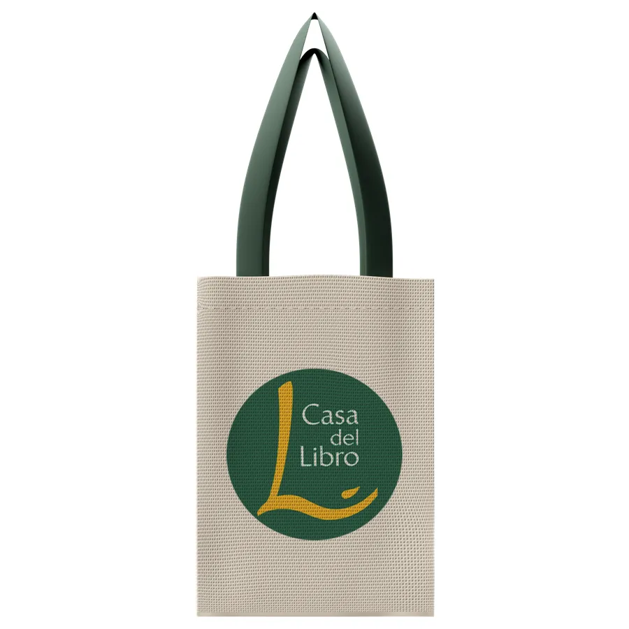 Custom Natural Grocery Tote Bag, custom tote bag with logo imprint 5