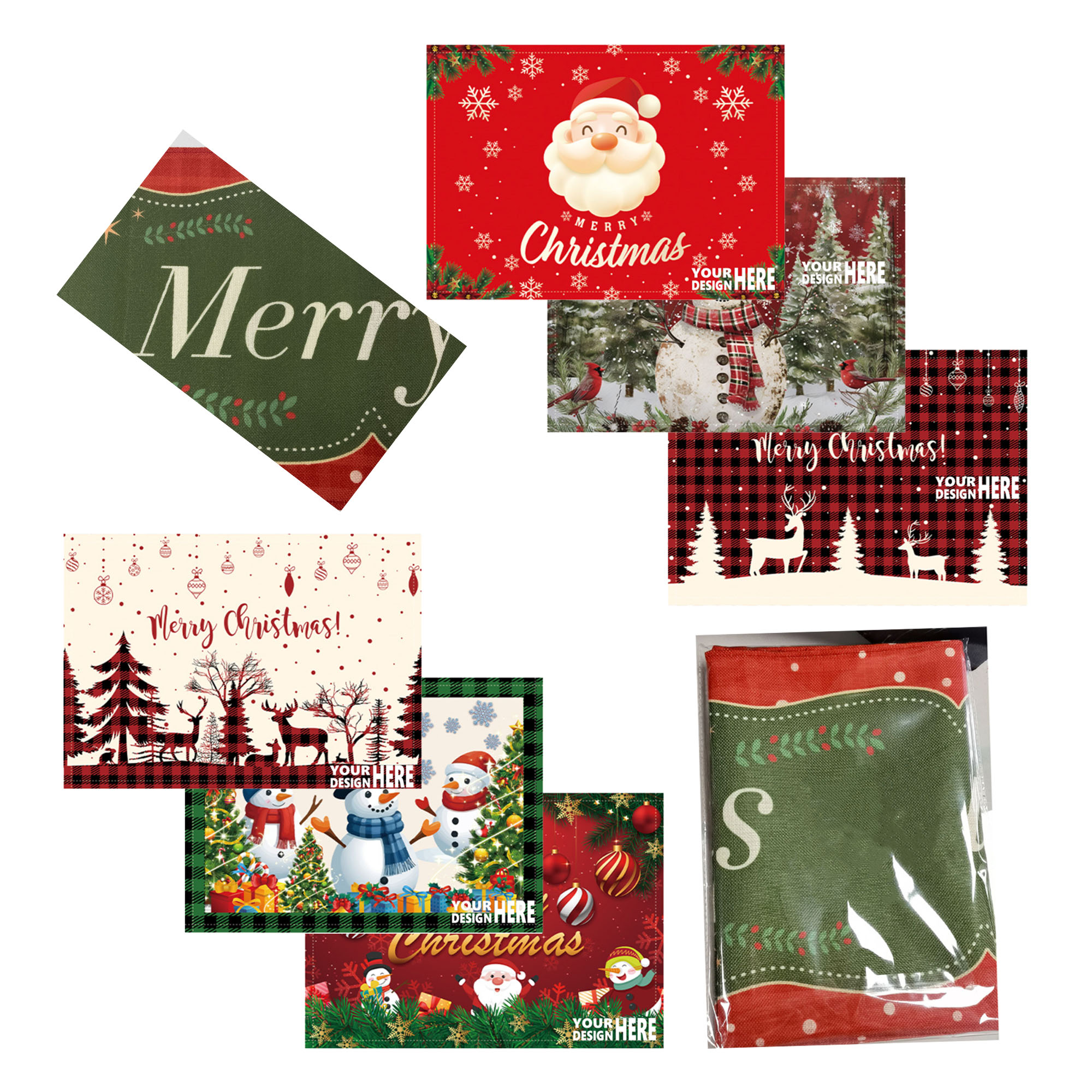 MOQ100 Christmas Festive Atmosphere Tablecloth 1