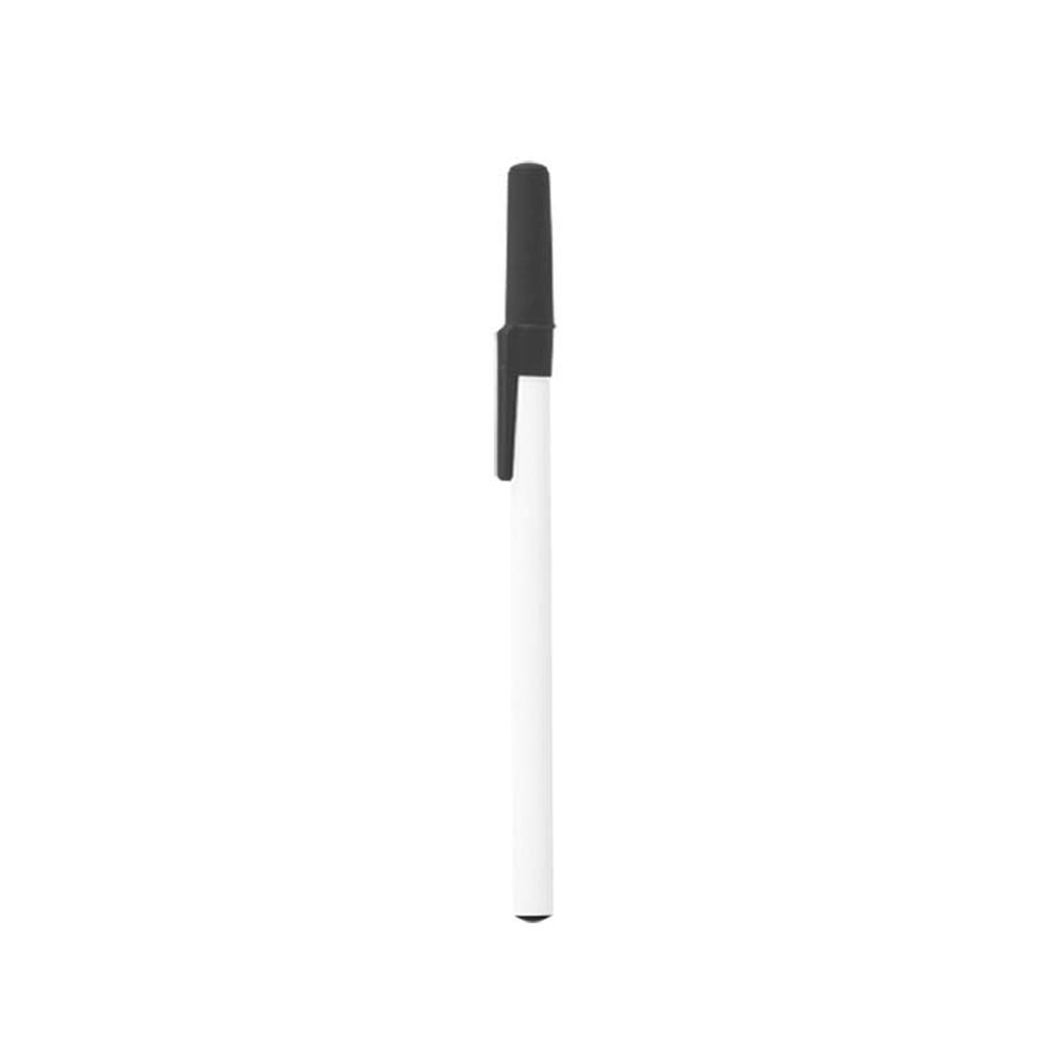 White Plastic Barrel Stick Pen 10