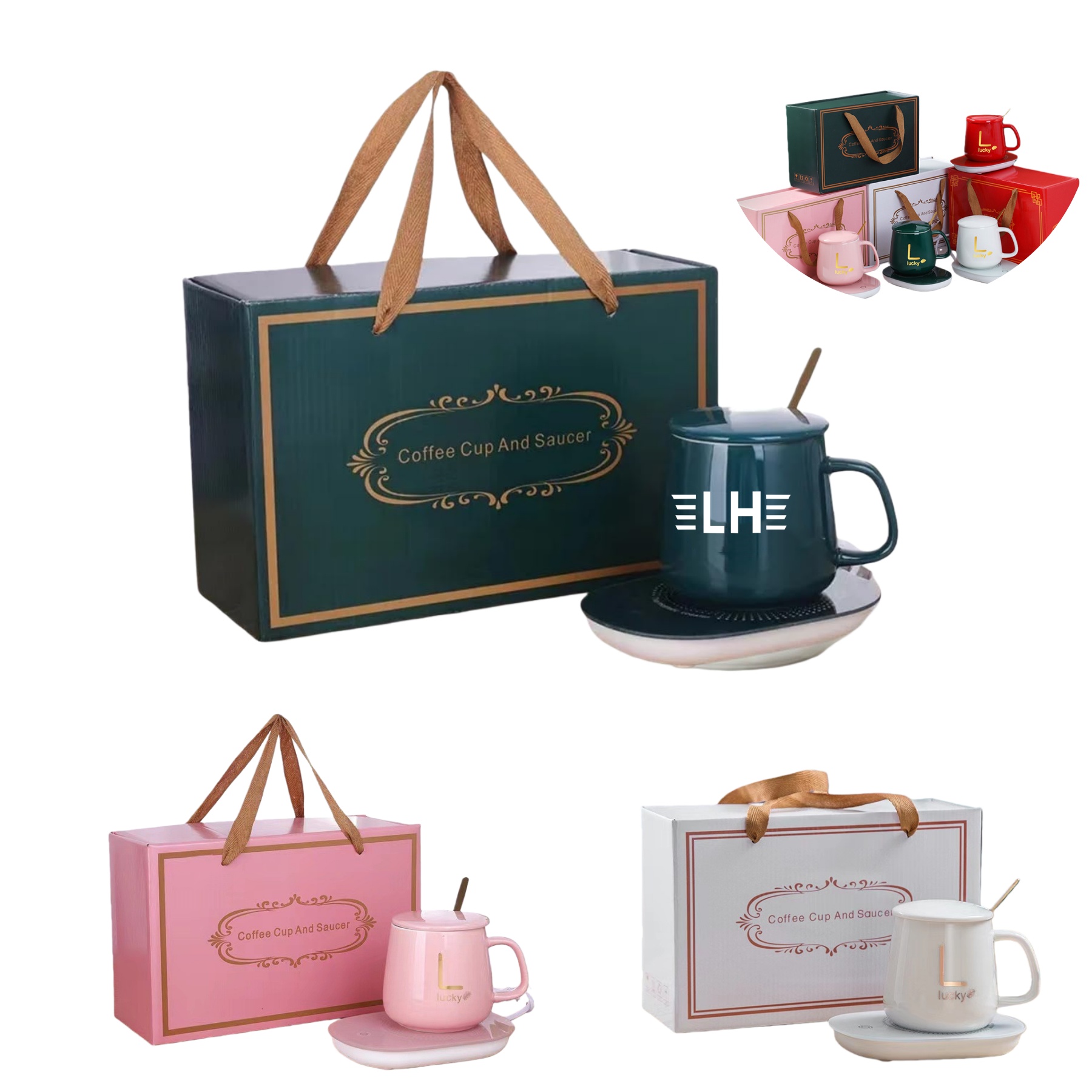 Coffee Cup and Warmer Gift Set 6