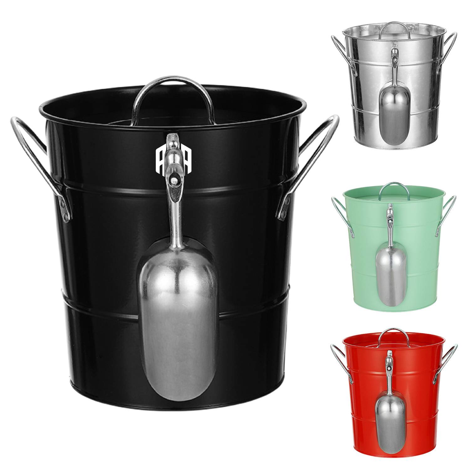 Stainless Steel Ice Bucket with Lid Shovel 5