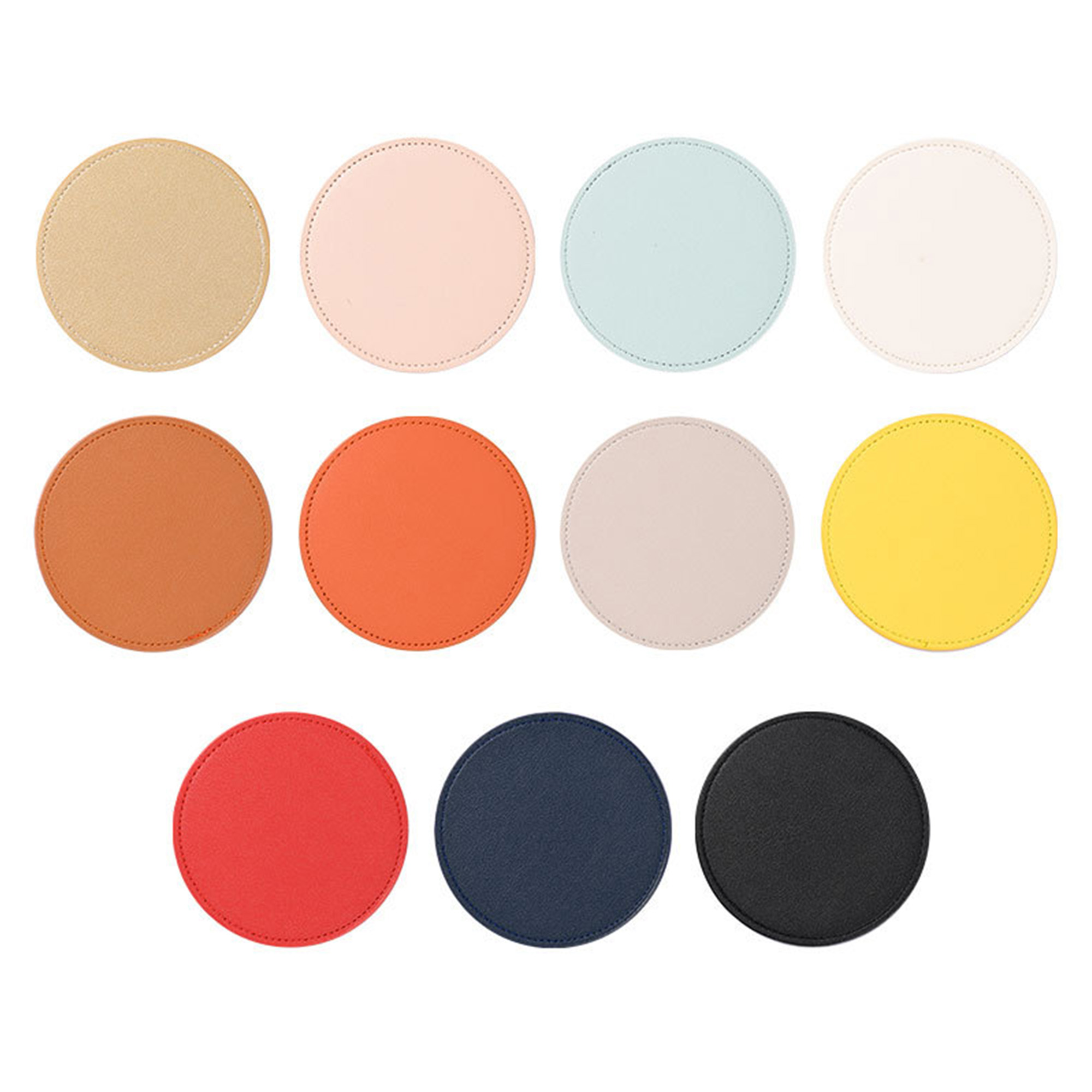 PU Leather Round Coaster 2