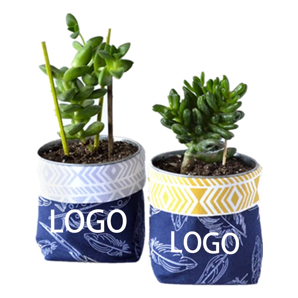 Canvas Plant Grow Pot Bags, custom tote bag with logo imprint 7