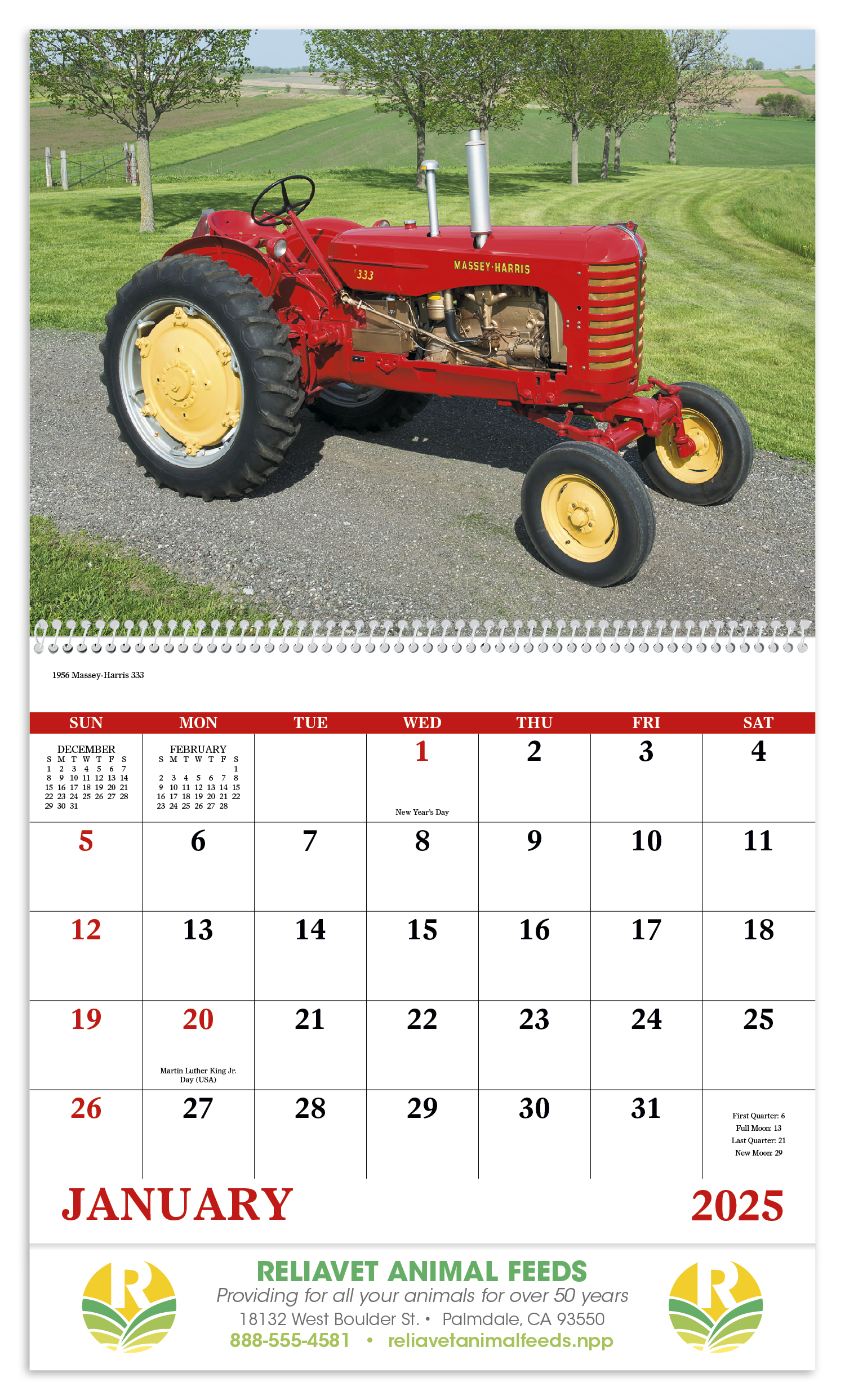 Good Value™ Classic Tractor - Spiral Calendar 8