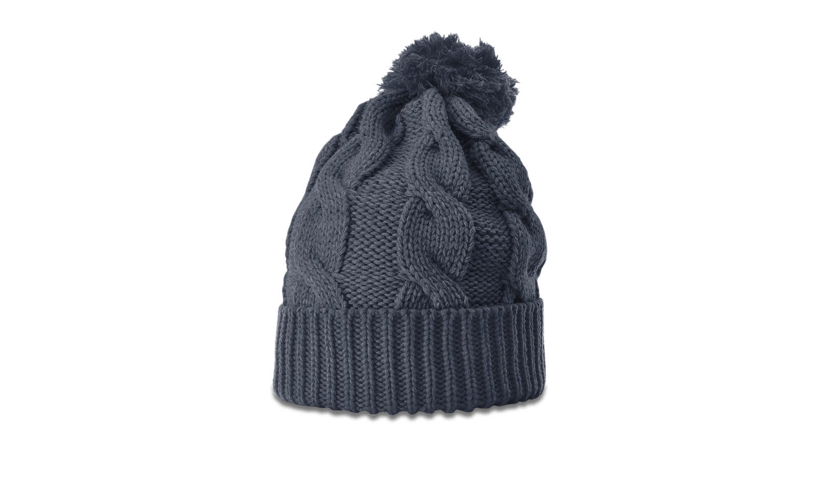  Chunk Twist Knit Beanie with Cuff & Pom 17