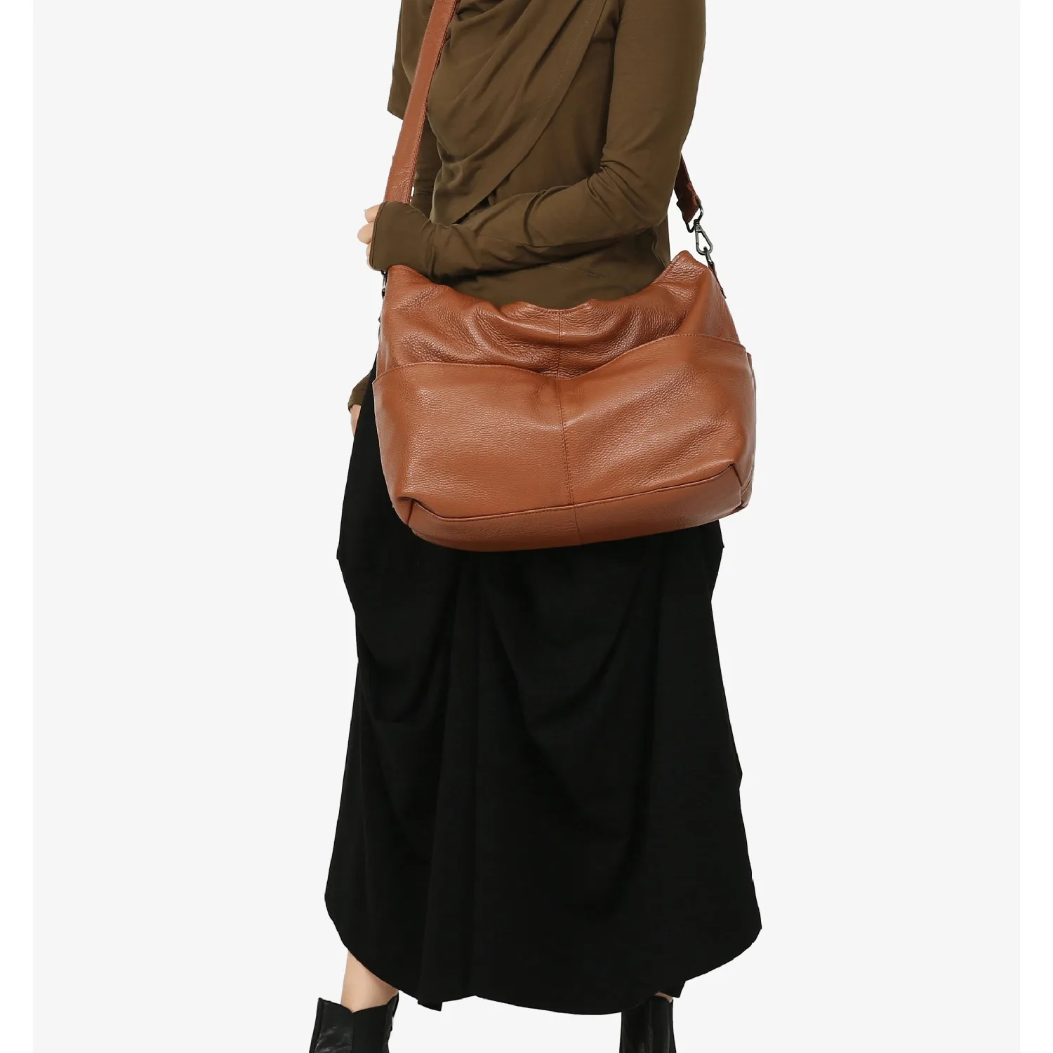 Large Capacity Vintage Genuine Leather Bag 6