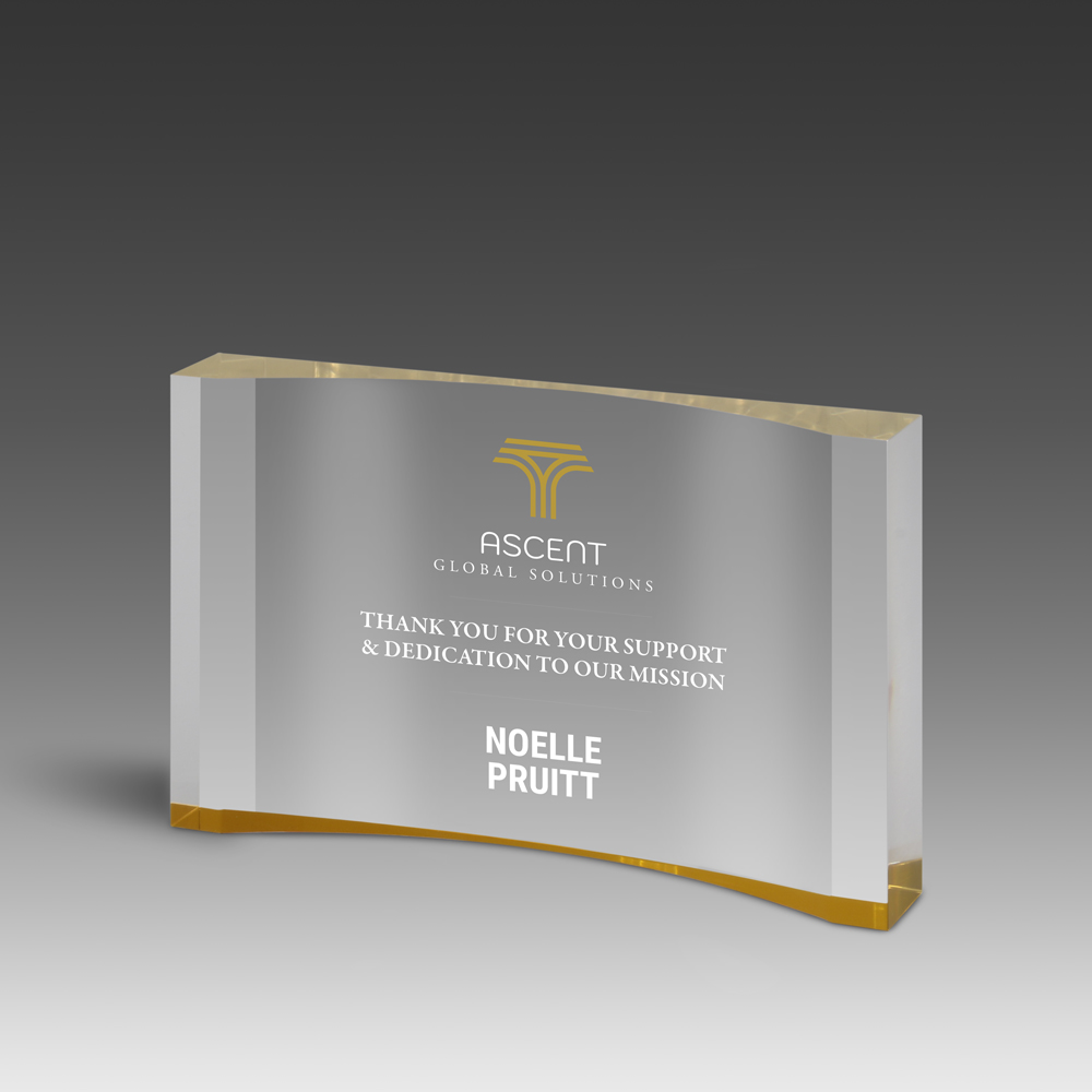 Crescent Award (7"x4"x1") 1