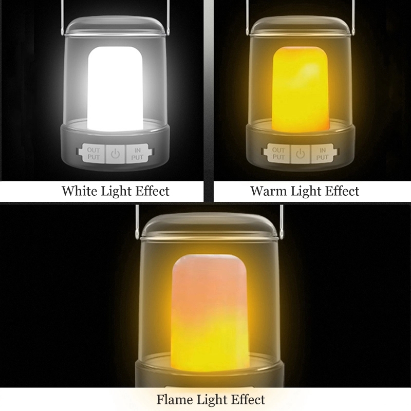 LED Camping Lantern Rechargeable Tent Light w/ Hanging Hook 7