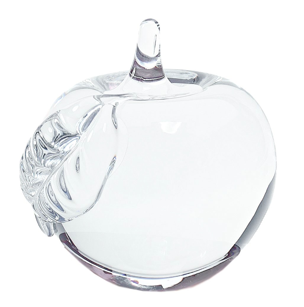 Glass Apple Paperweight