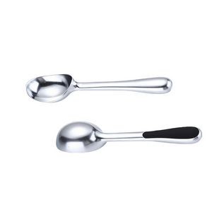 Stainless Steel Ice Cream Scoop Spoon With Elegant Double Black Ring Handle 5