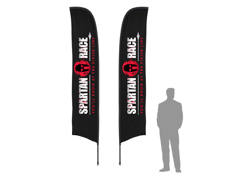 13ft Double Sided Blade Flag w/ Pole 1