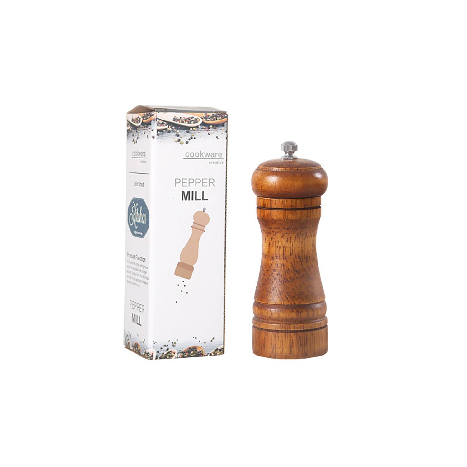 Durable Manual Wooden Pepper Grinder for Kitchen 5