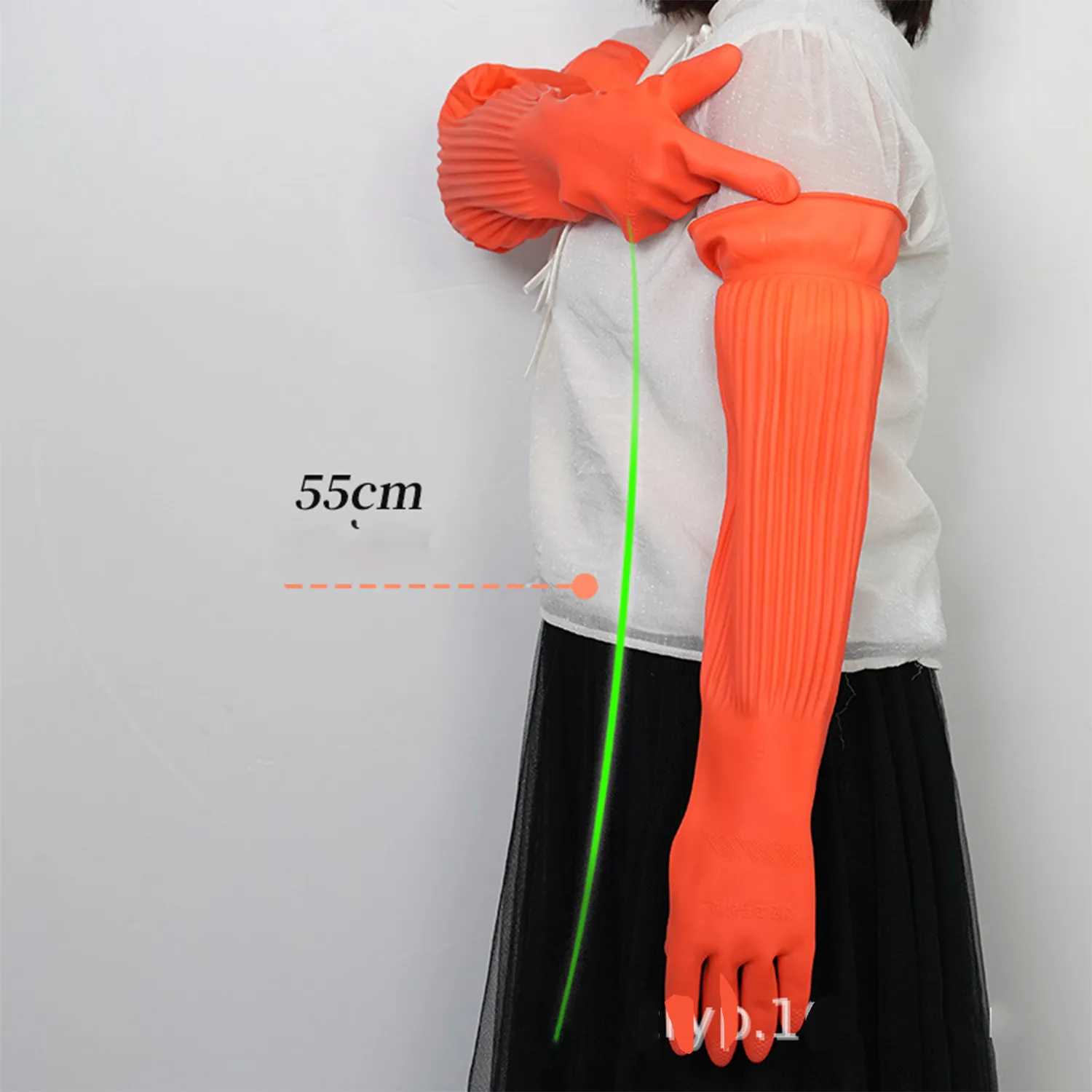 Extended Rubber Flocking Gloves 6