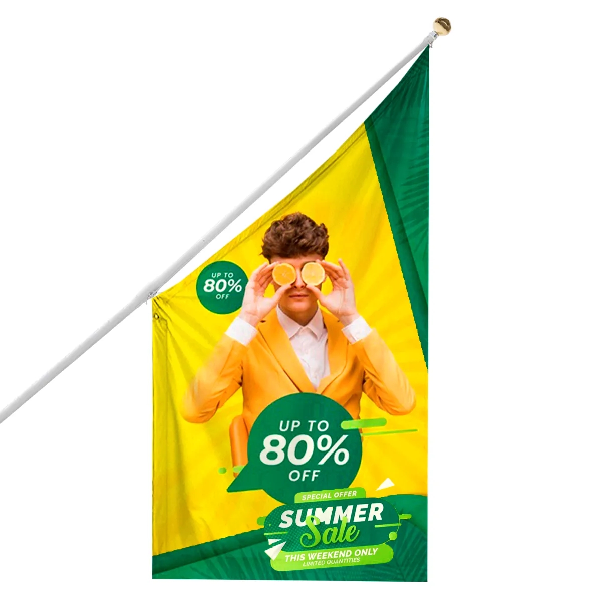Digital Printed Building Flags 8.66' x 5' 3