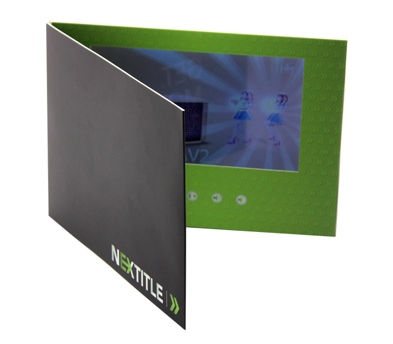 7 inch LCD A5 Size Bi-fold Video Brochure 1