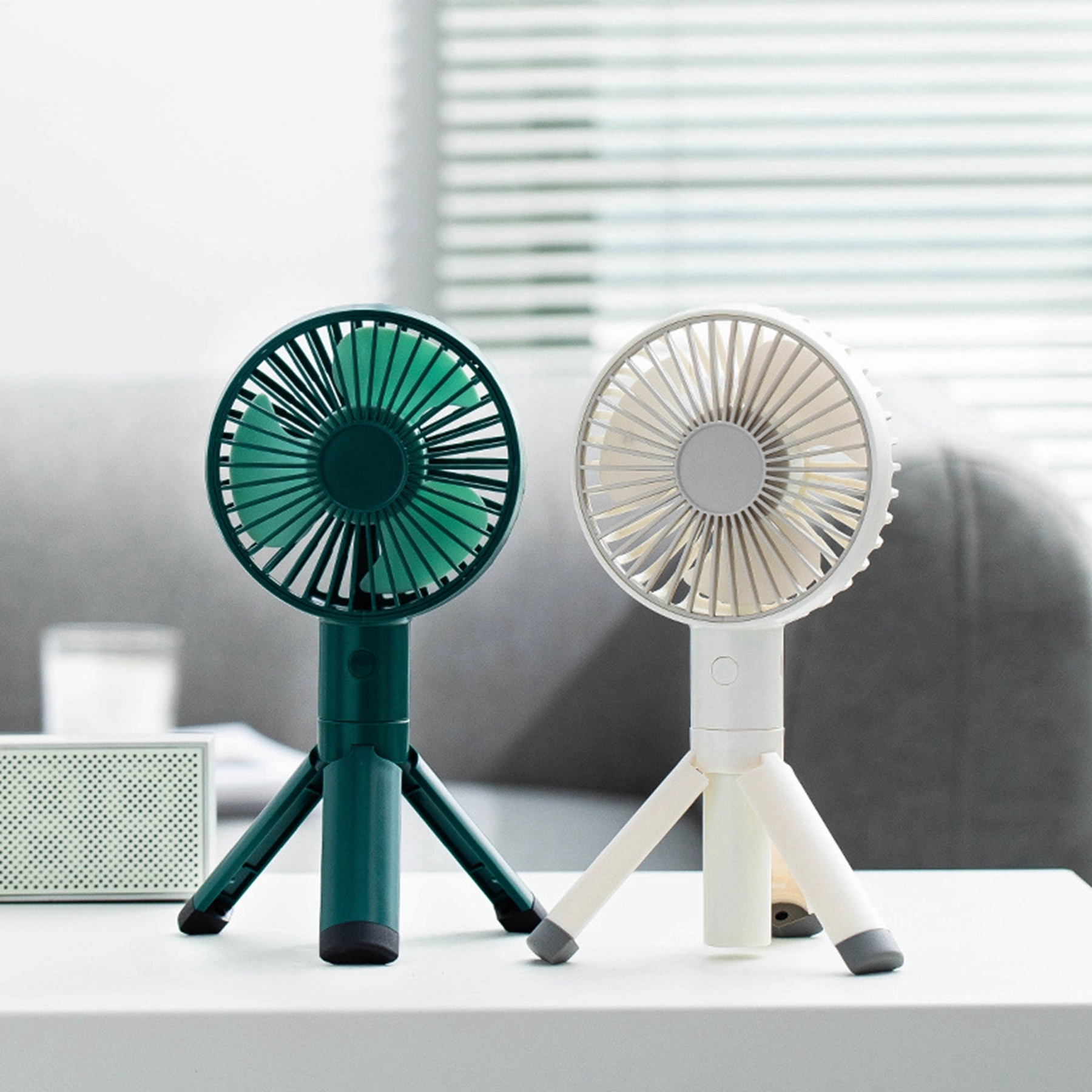 1200 mAh Folding Tripod Shape Handheld Fan 10