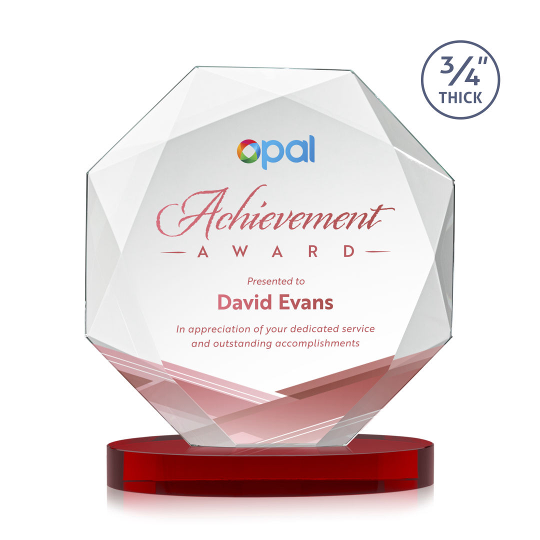 Bradford VividPrint™ Award on Alberton Base - Red 3