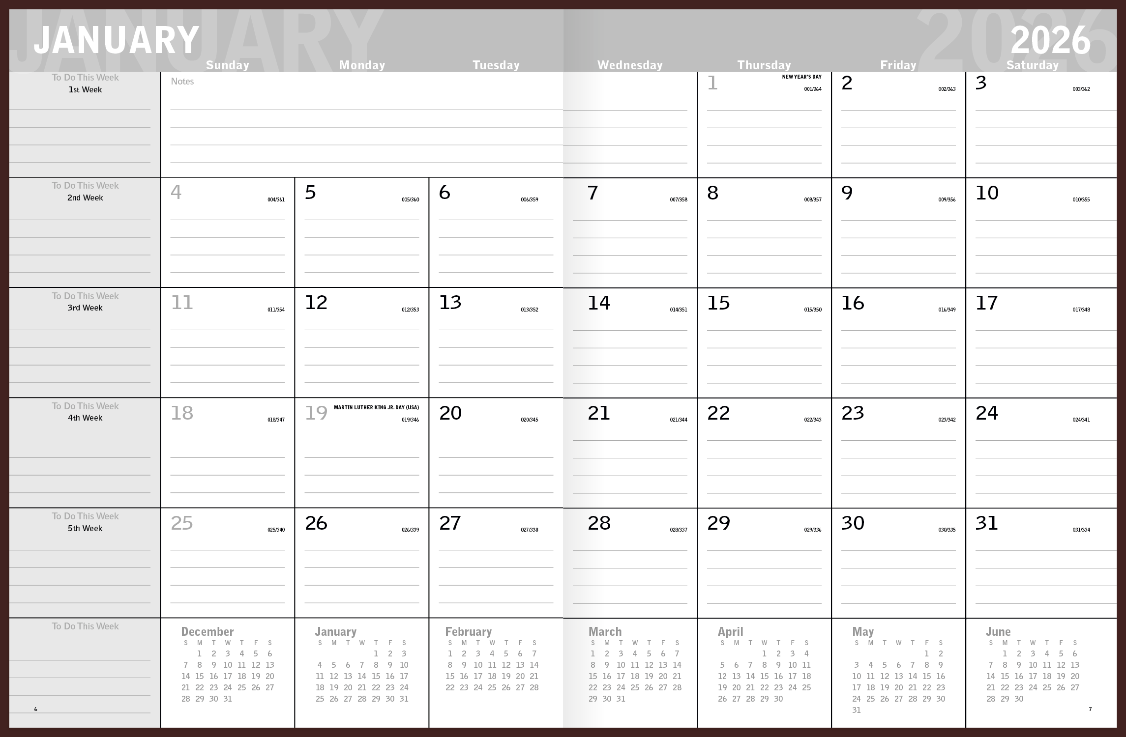 Triumph® Calendars Classic Monthly Planner 30