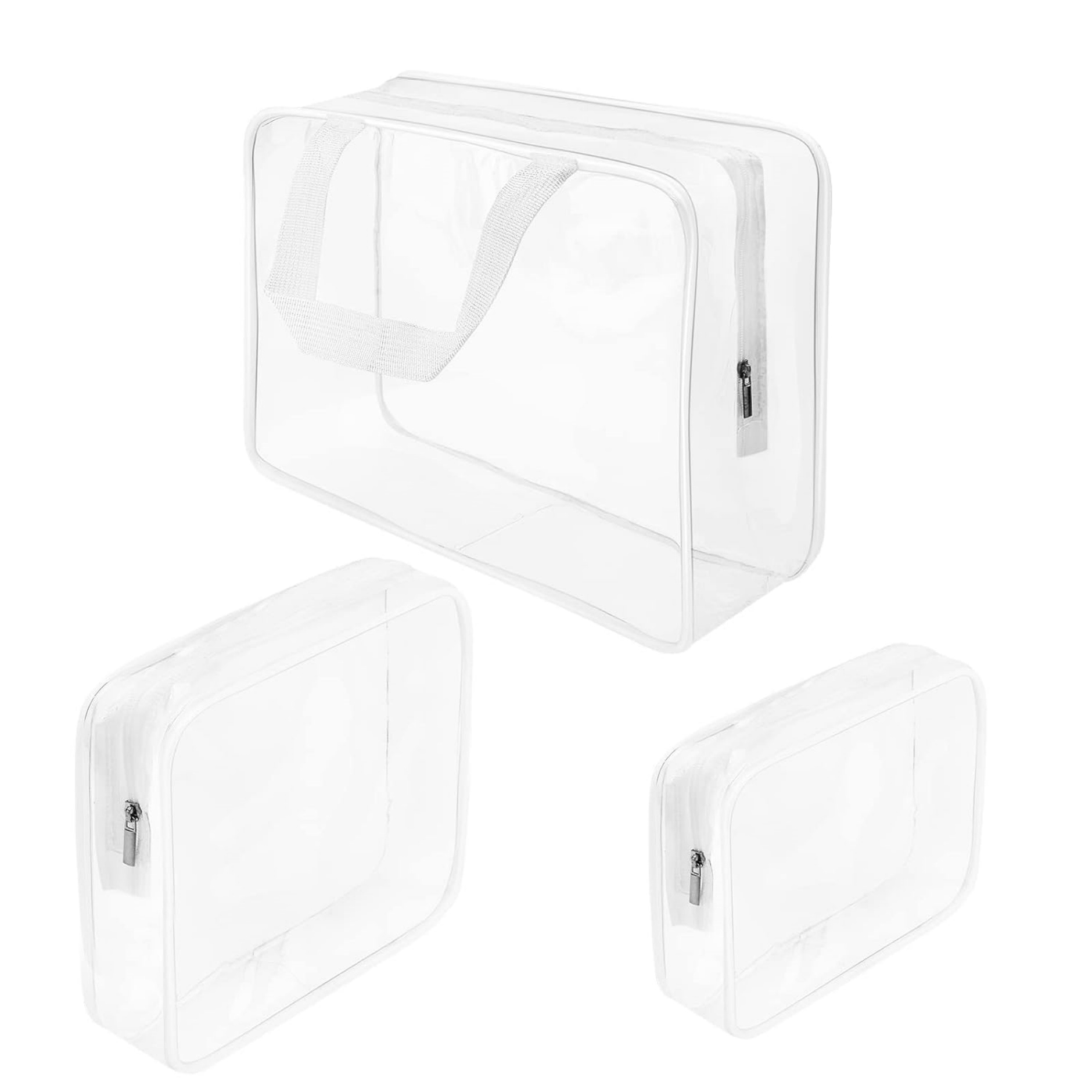 3PCS Transparent PVC Toiletry Bag 5