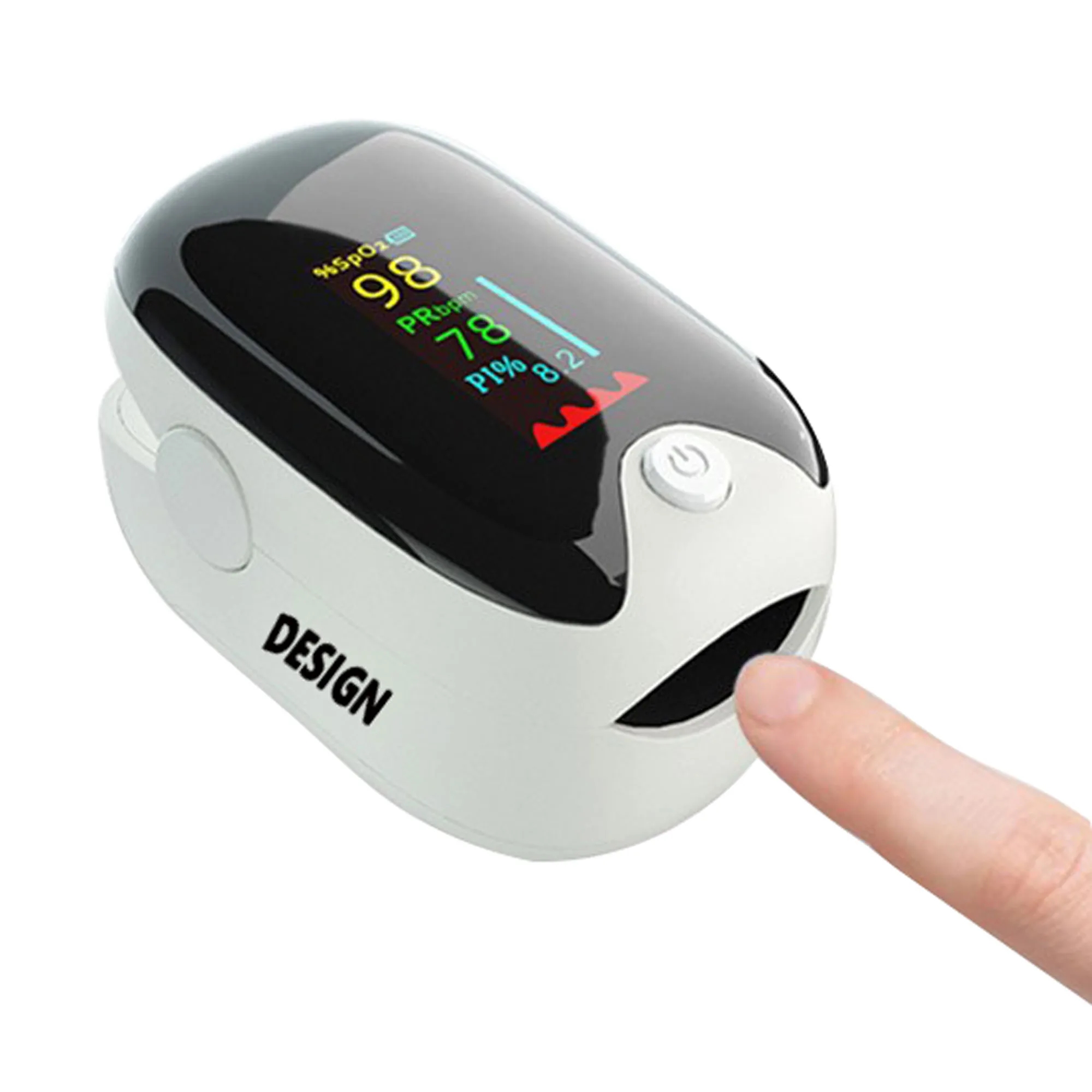 Fingertip Pulse Oximeter With Batteries Lanyard 1