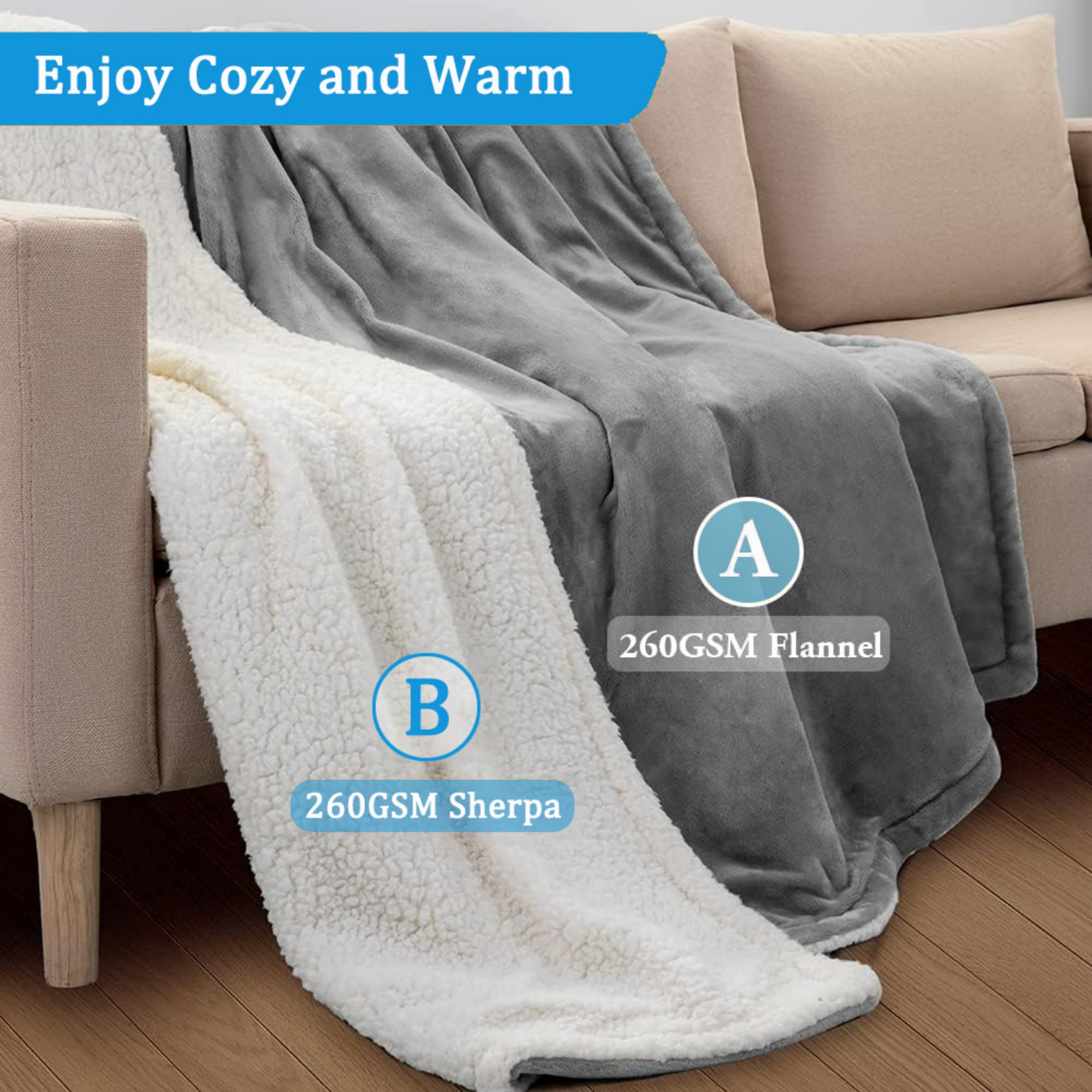 3-Temperature Heating Shawl Blanket 2