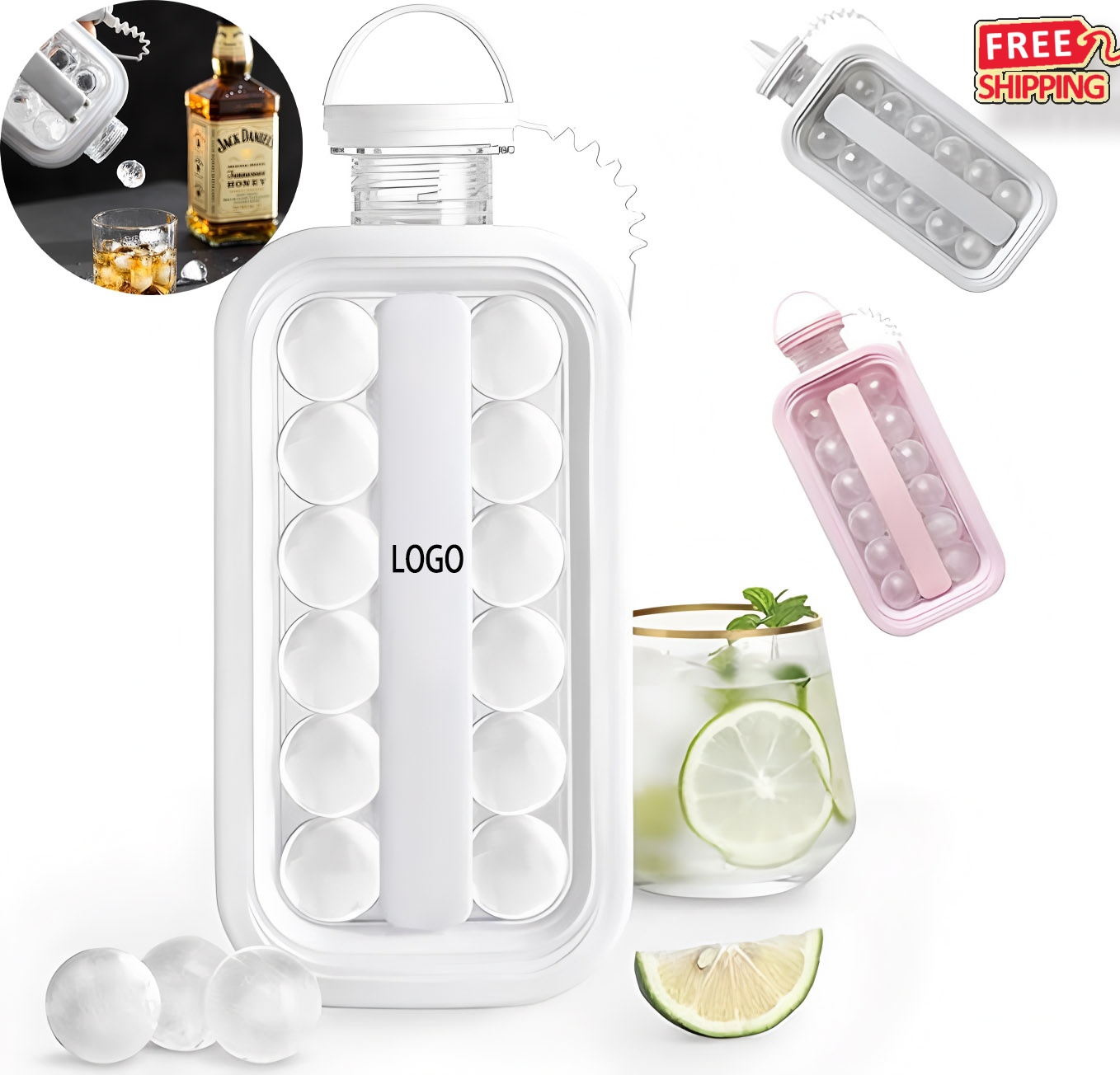 2 in 1 Ice Ball Maker Tray with 17 Spheres 3