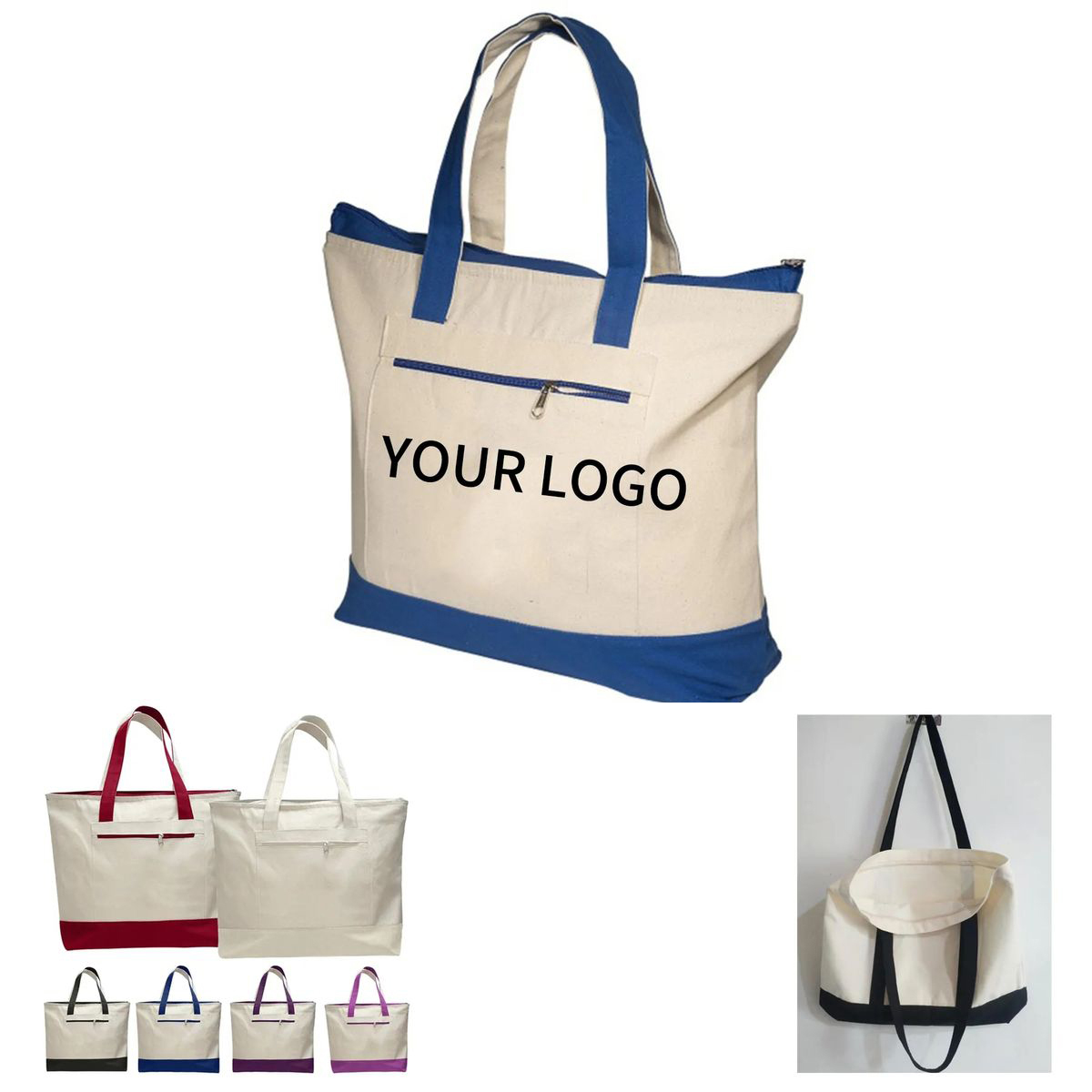 Cotton Canvas Tote Bag for Daily Essentials, custom tote bag with logo imprint 3