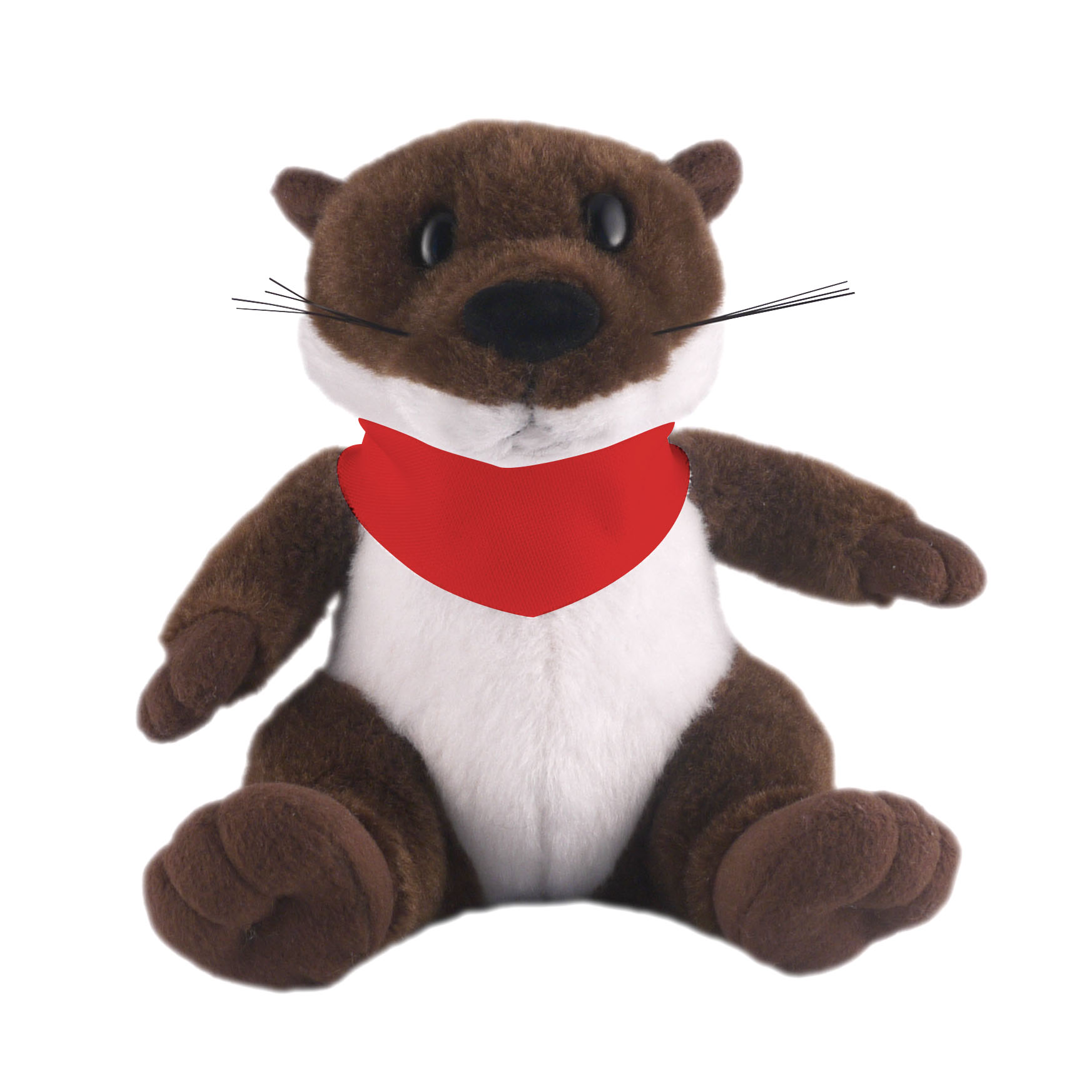 Soft Plush Stuffed Sitting Otter with Bandana 3