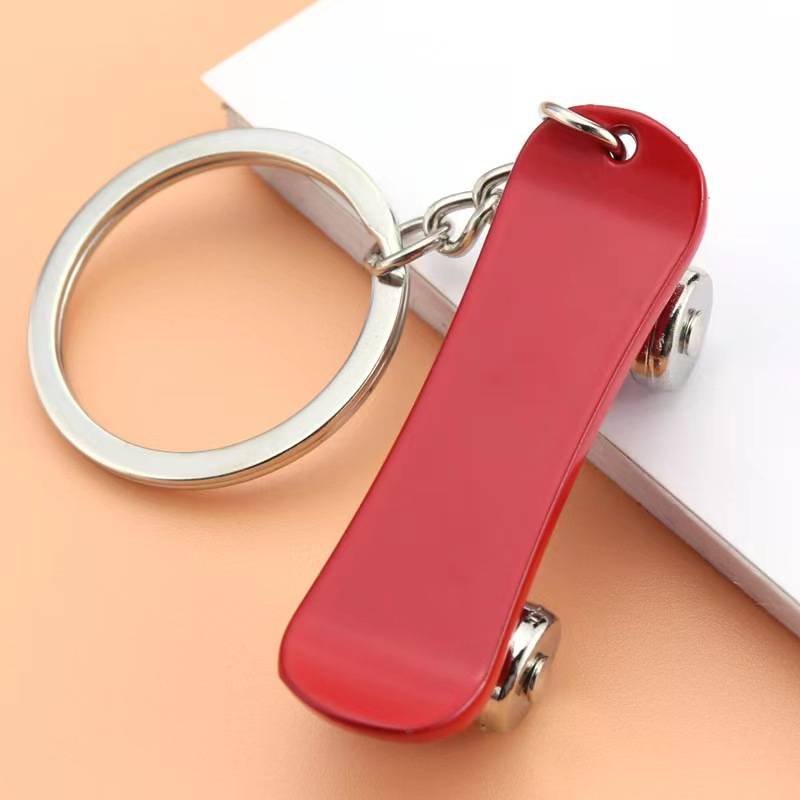 Skateboard Shaped Pendant Keychain 5