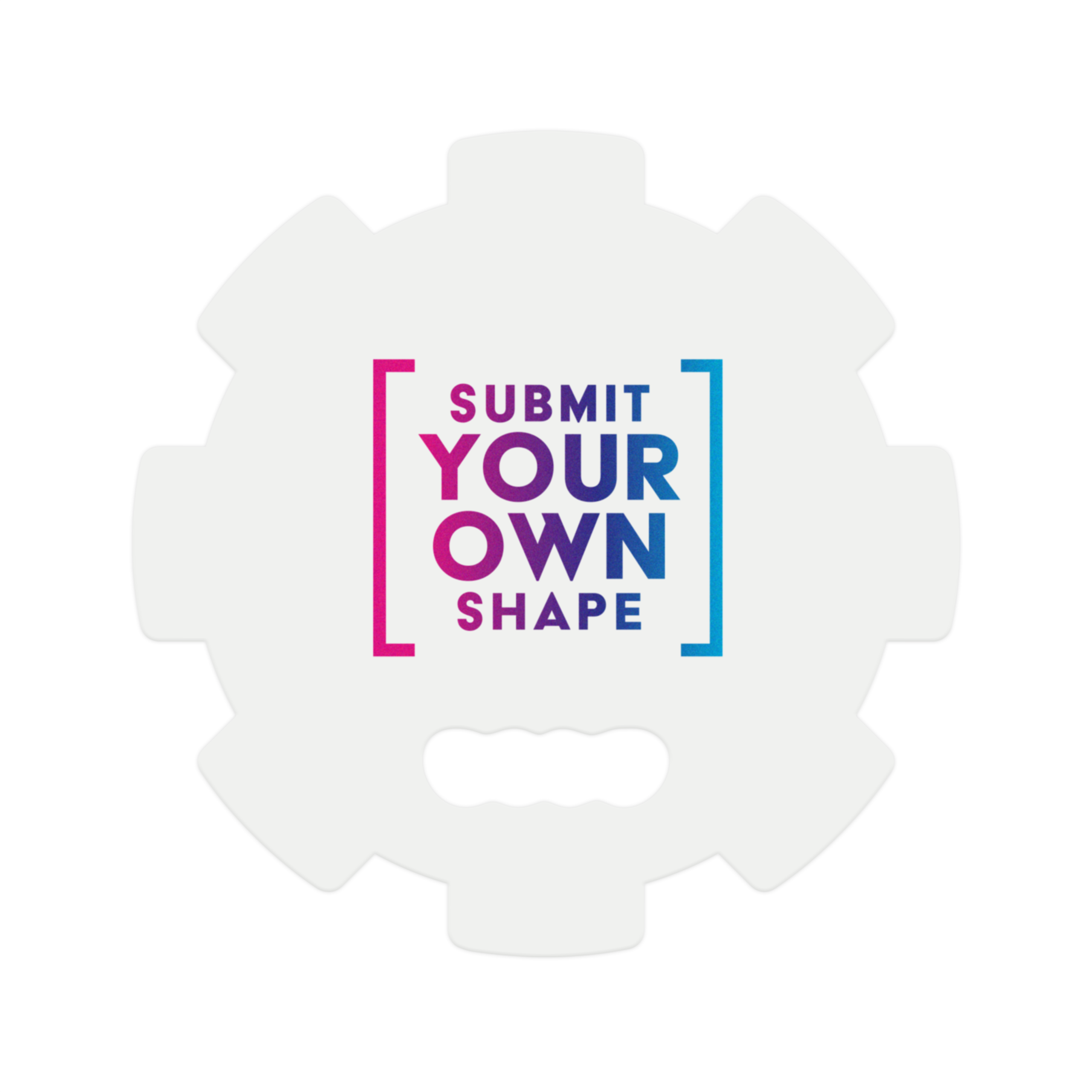 Rally Sign PVC 3mm Custom Shape 48 sq. in. - White 2