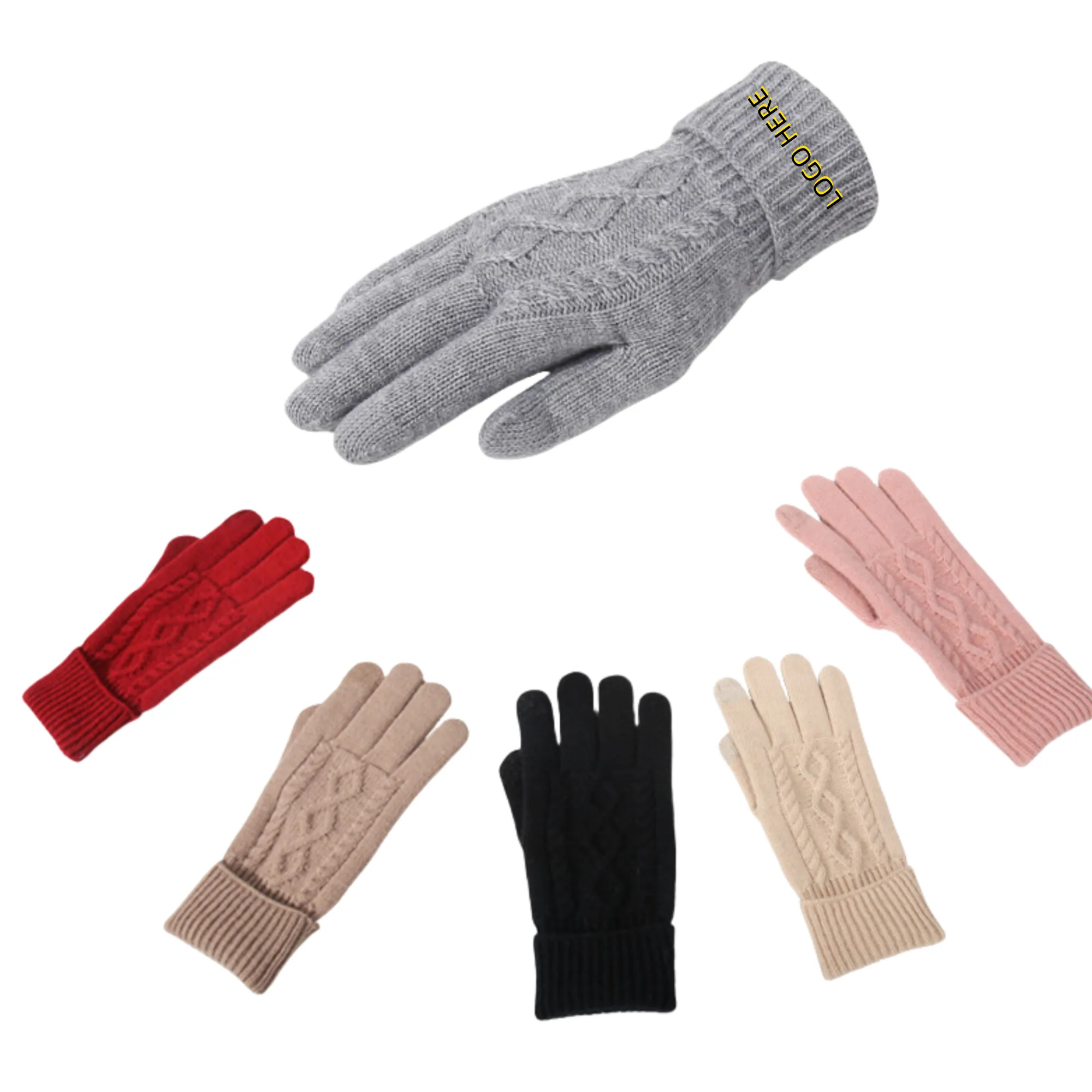 Touchscreen Compatible Knitted Gloves 7